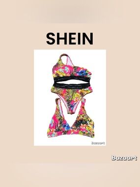 SHEIN Tropical Cutout Bikini Set - Size XL